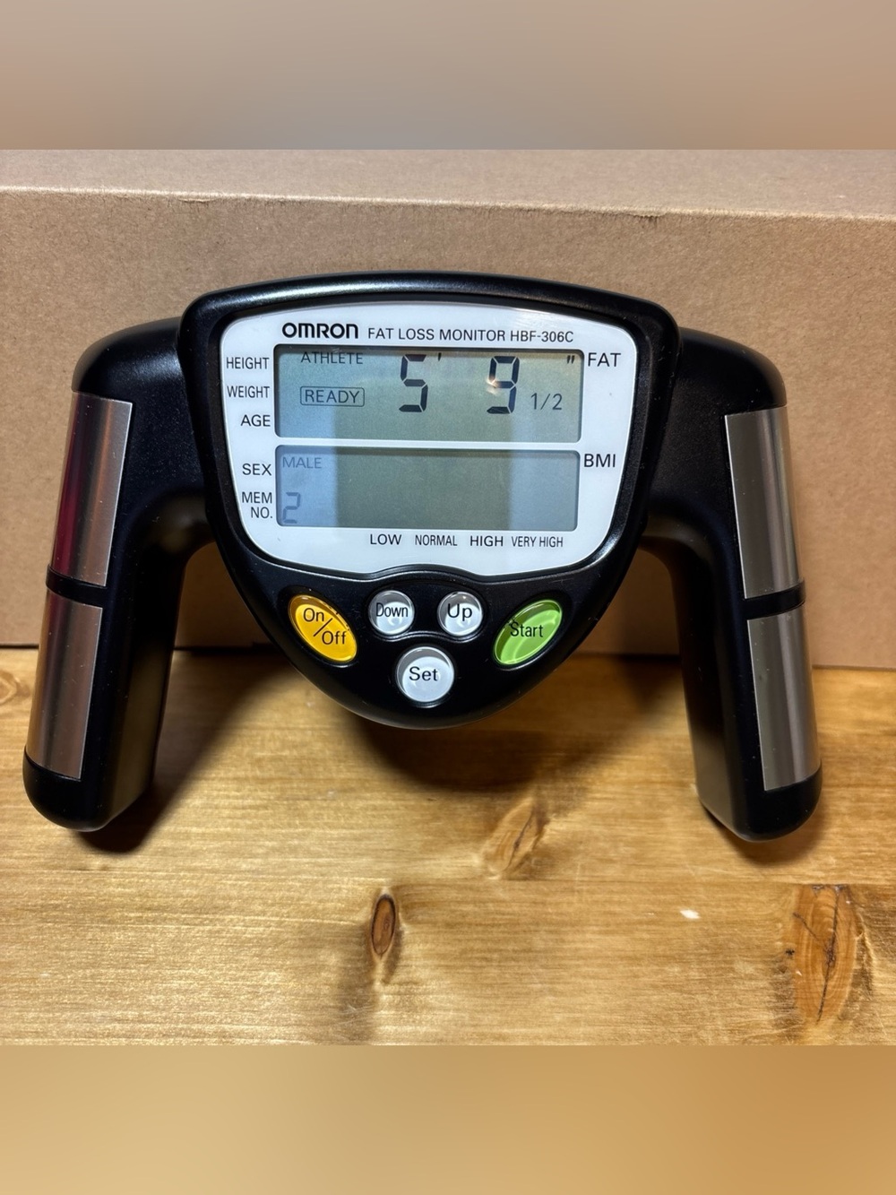Omron HBF-306C Body Fat Loss Monitor BMI Analyzer Handheld Digital TestedWorking